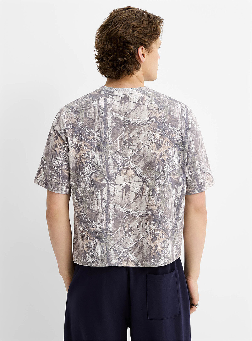 Djab Patterned Brown Real camo boxy T-shirt <b>Imported from Seoul</b> for men