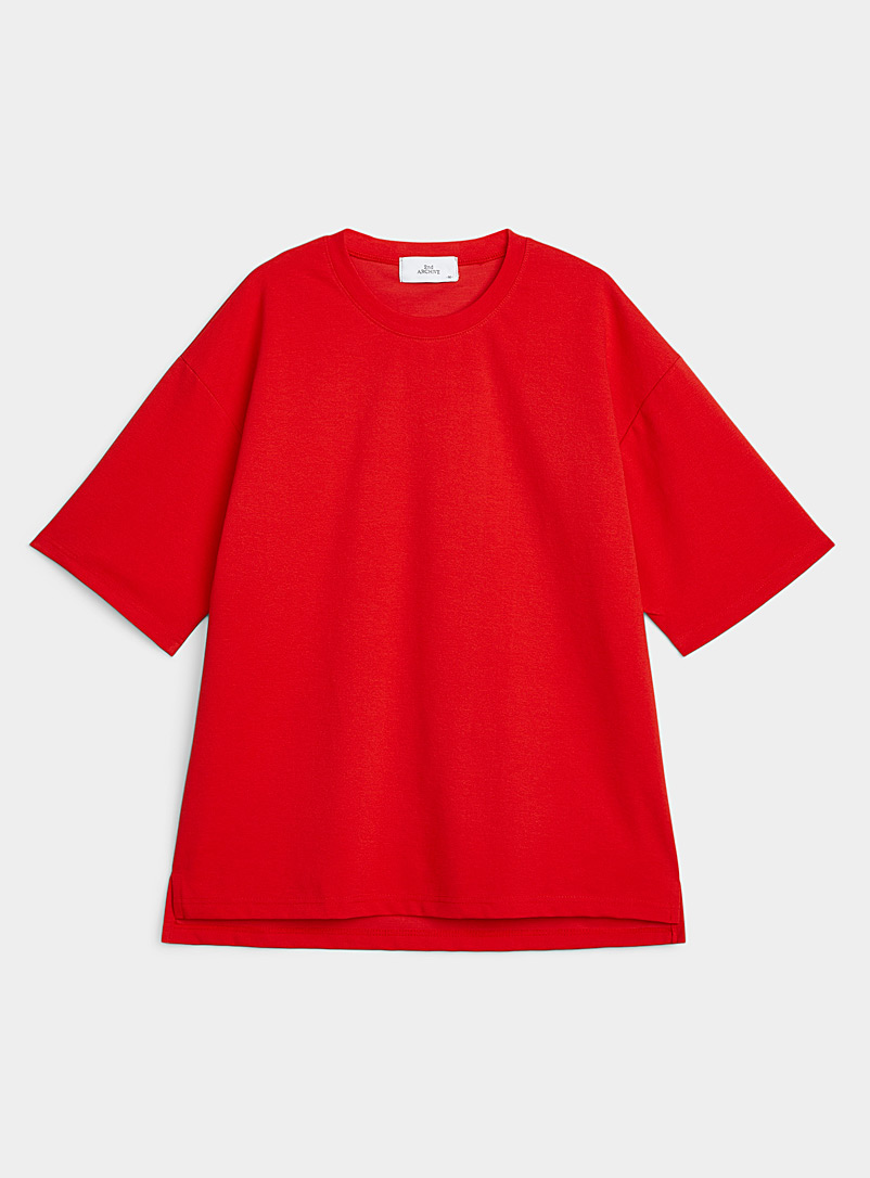Djab Red Loose boxy T-shirt for men