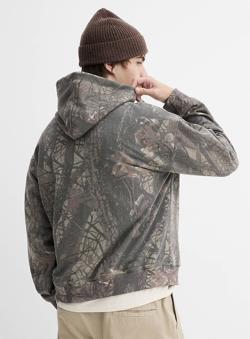 Nature-print hoodie Imported from Seoul product image 2