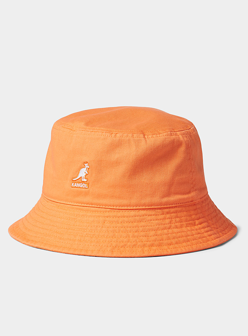 Kangol Light Orange Washed bucket hat for men