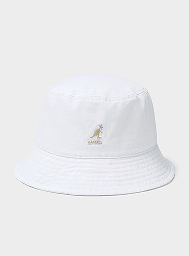 Embroidered-logo colourful bucket hat