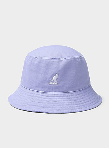 Embroidered-logo colourful bucket hat