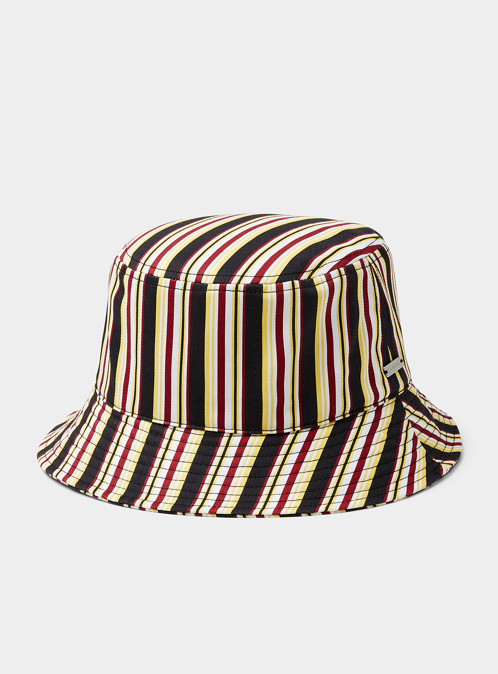 Kangol Retro Stripe Bucket Hat In Patterned Black