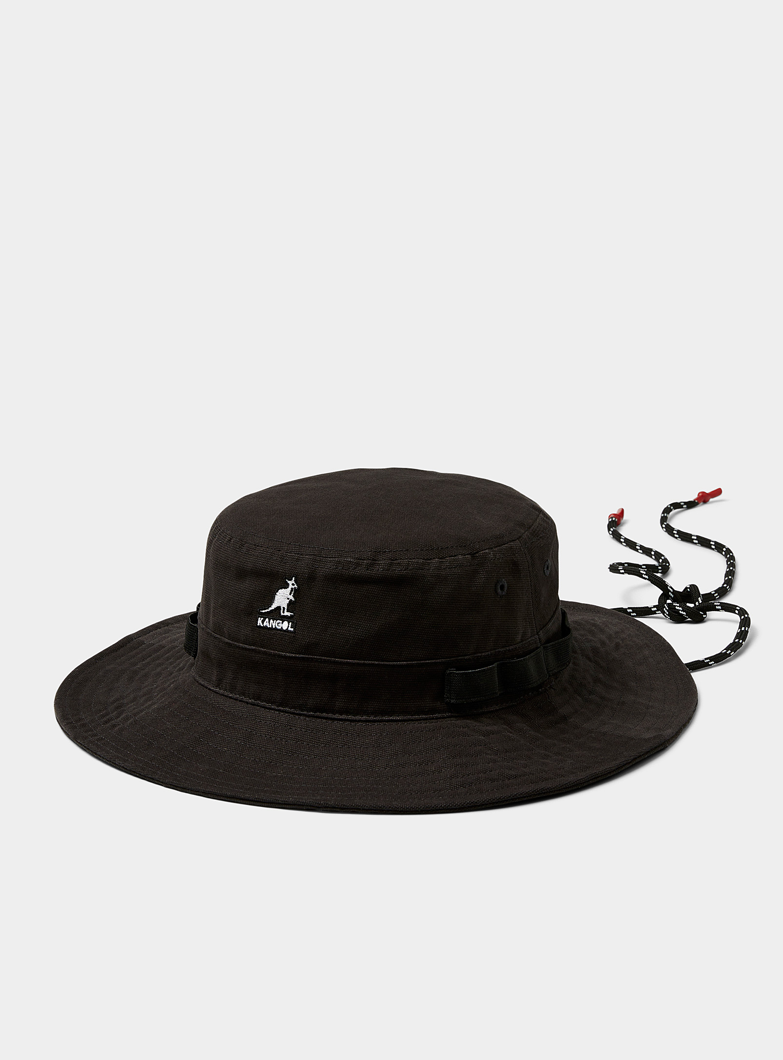 Kangol Logo Fisherman Bucket Hat In Black