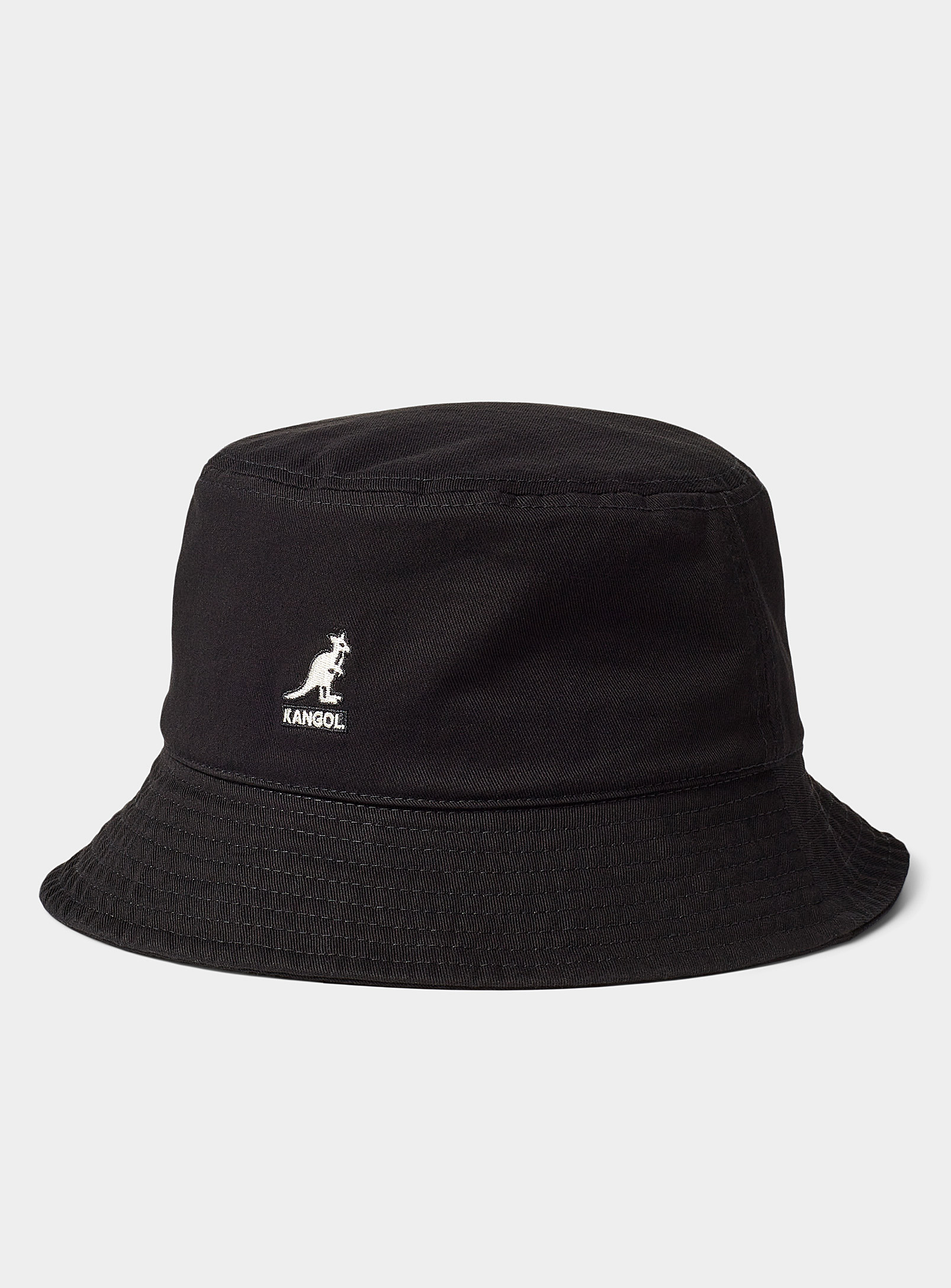 Shop Kangol Embroidered-logo Colourful Bucket Hat In Black