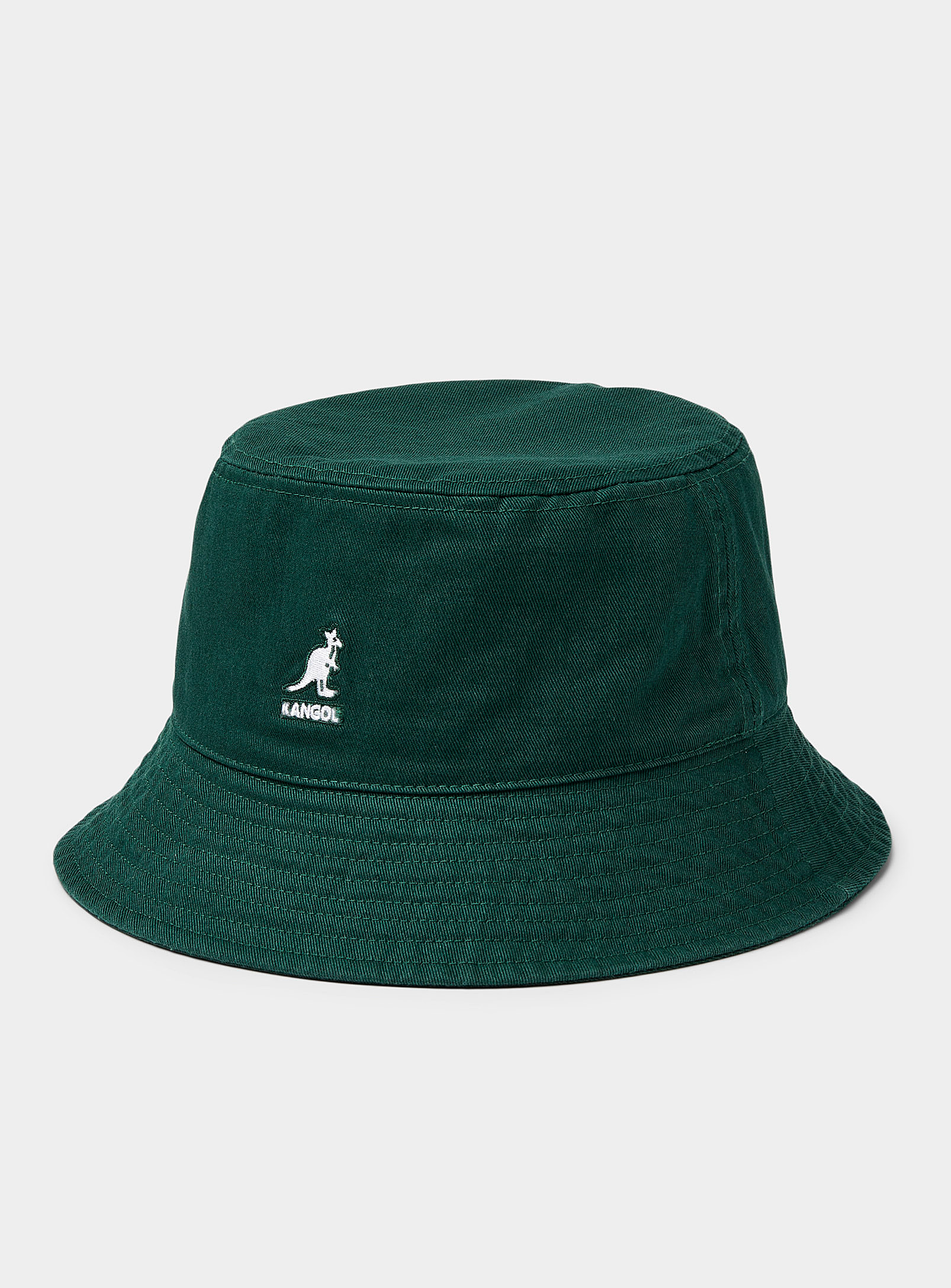 Kangol Embroidered-logo Colourful Bucket Hat In Green
