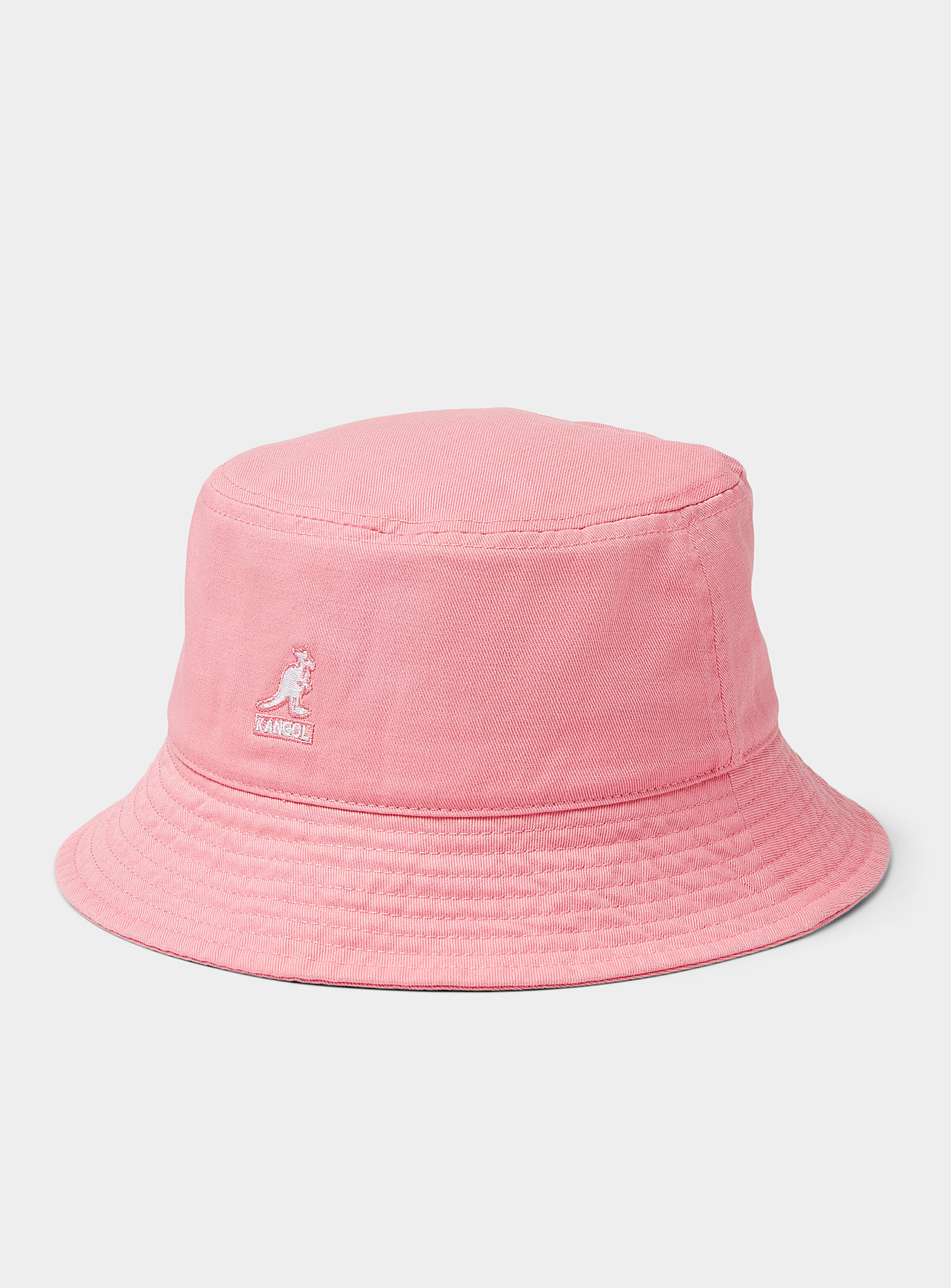 Kangol Embroidered-logo Colourful Bucket Hat In Pink