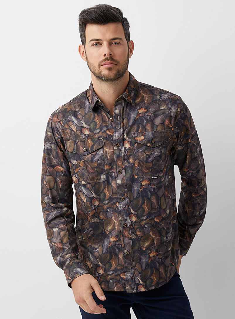 Hooké: La chemise camouflage rivière Assorti pour homme