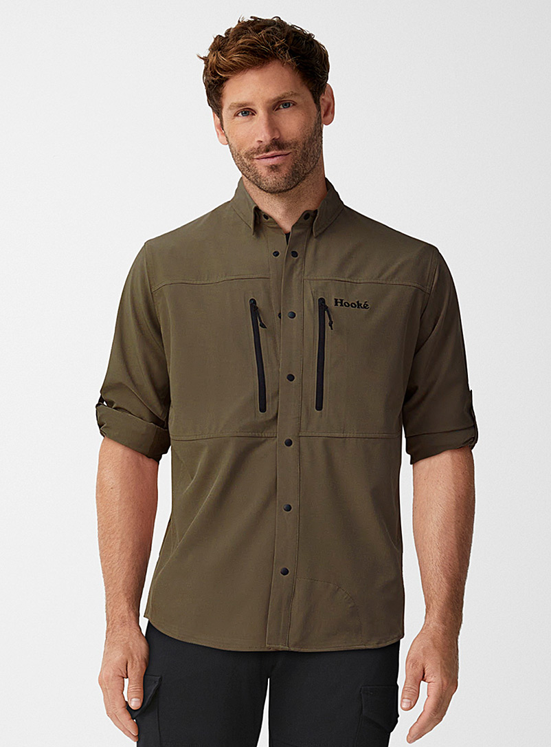 Hooké: La chemise Aventure Vert foncé - Mousse pour homme