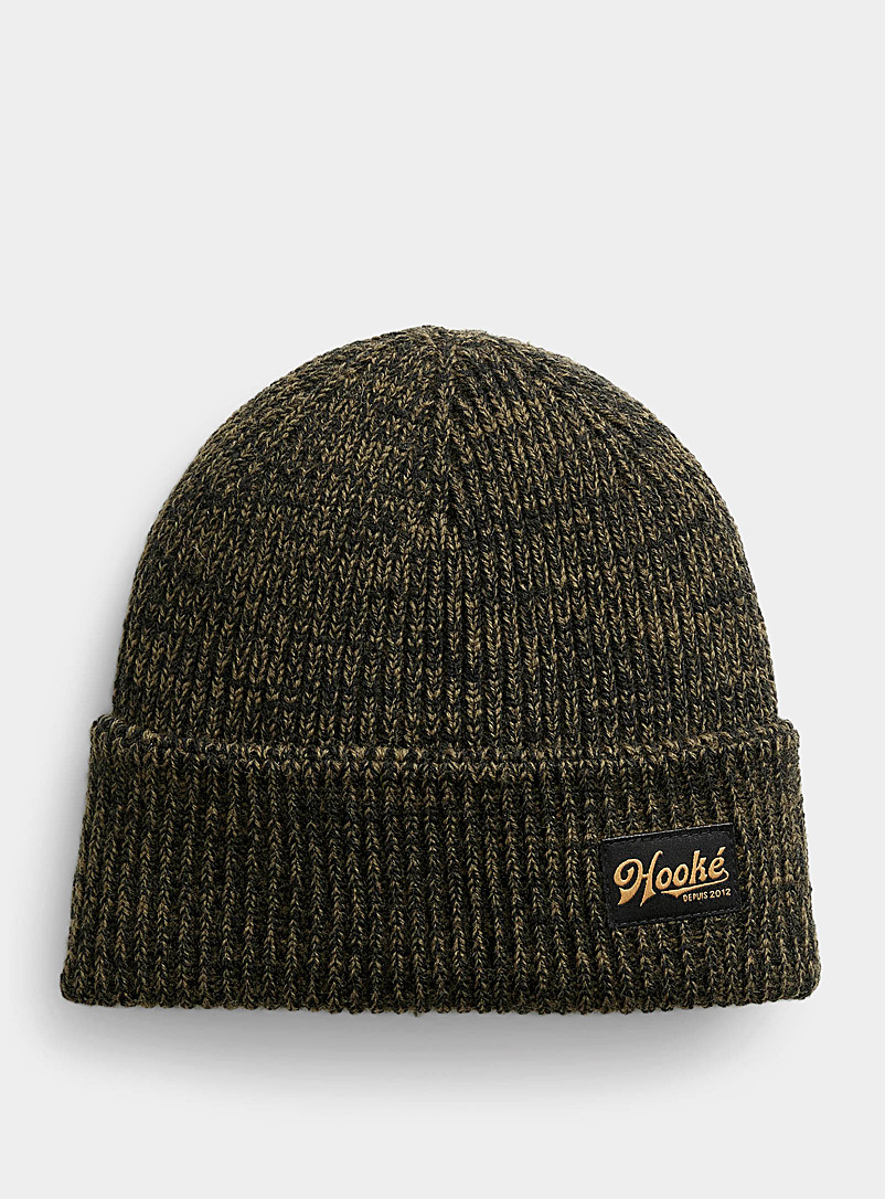 Hooké Mossy Green Olive knit tuque for men