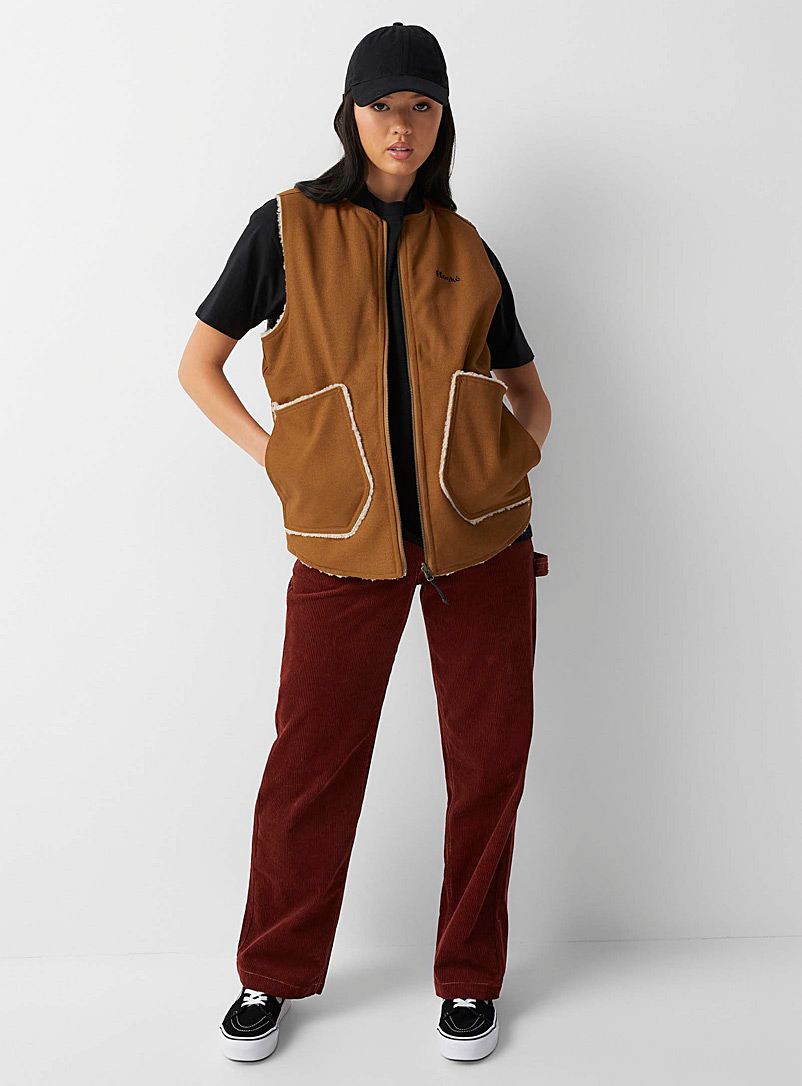 Hooké Honey Reversible sherpa sleeveless jacket for women