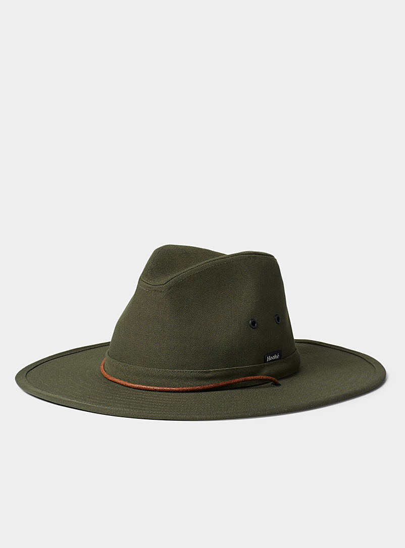 Hooké: Le chapeau Expedition Vert foncé-mousse-olive pour homme