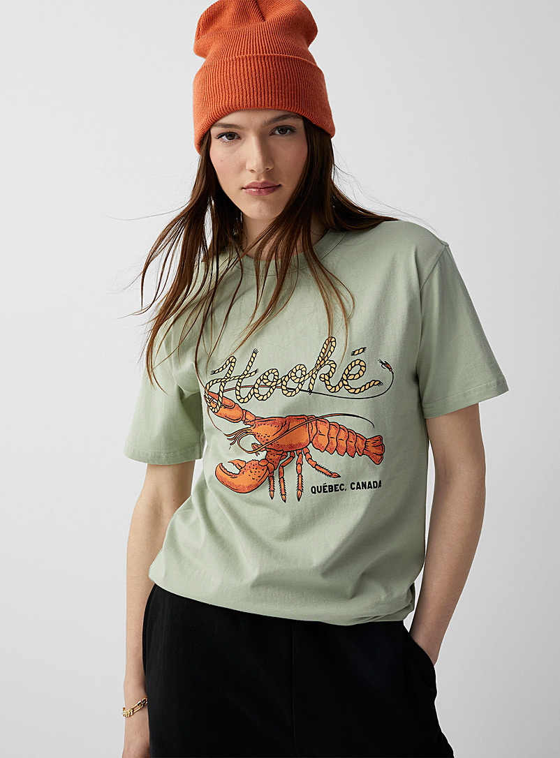 Hooké: Le t-shirt homard québécois Sable pour femme