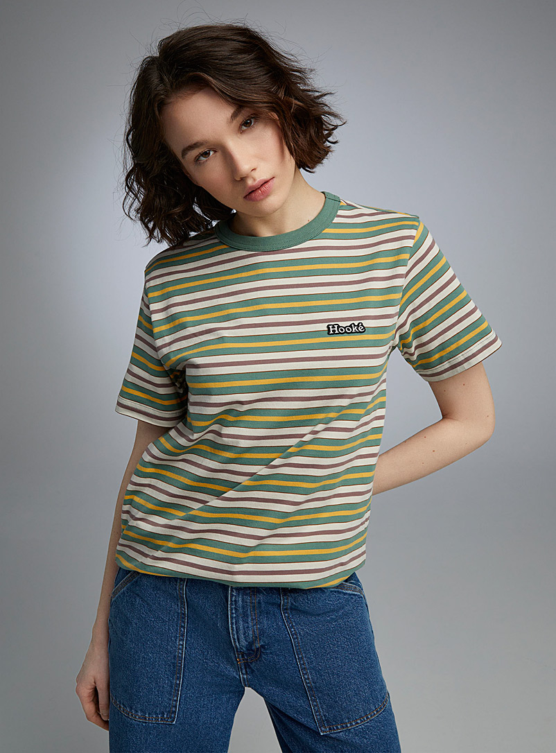 Hooké Assorted Fly fishing striped T-shirt for women