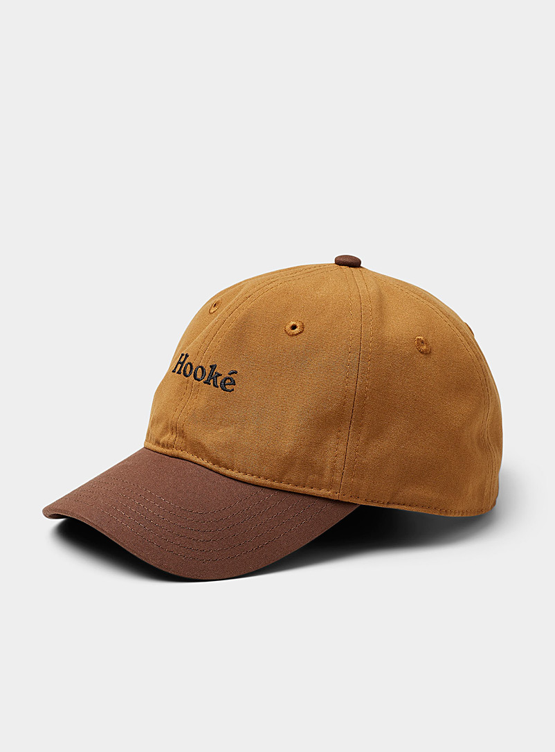 Hooké Patterned Brown Two-tone dad cap for men