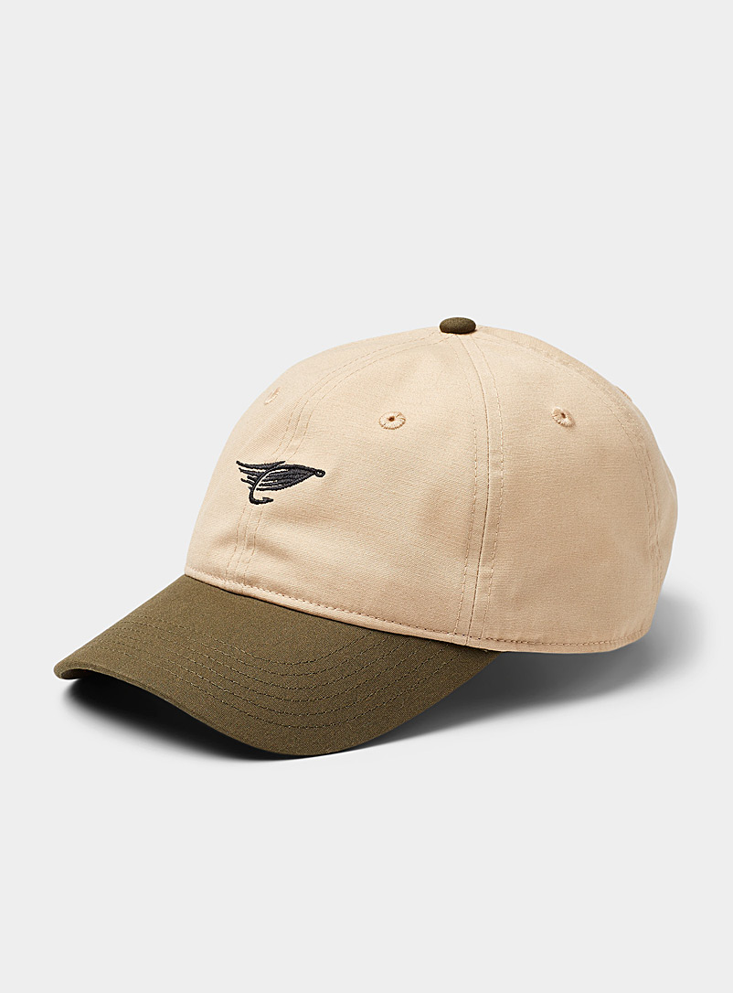 Hooké Patterned Green Embroidery two-tone dad cap for men