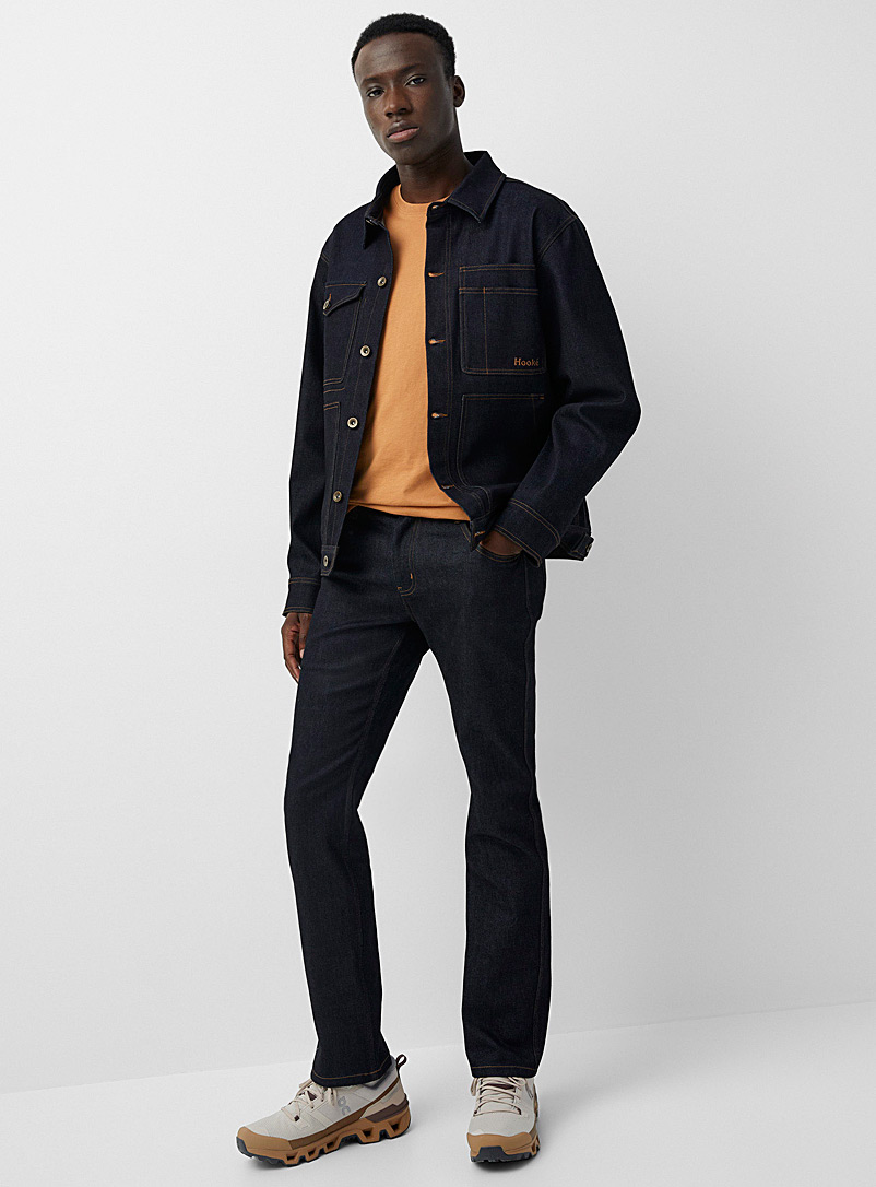 Hooké Blue Deep-indigo workwear jean Straight fit for men