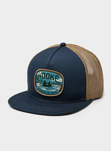 Canoe-emblem trucker cap