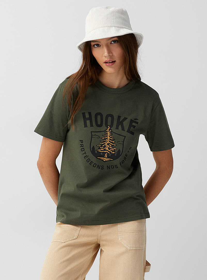 Hooké Mossy Green Balsam fir T-shirt for women