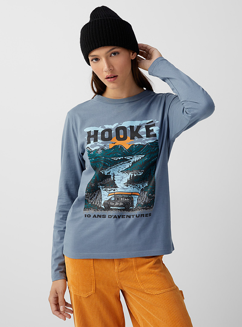Hooké Slate Blue 10 Years Adventures T-shirt for women