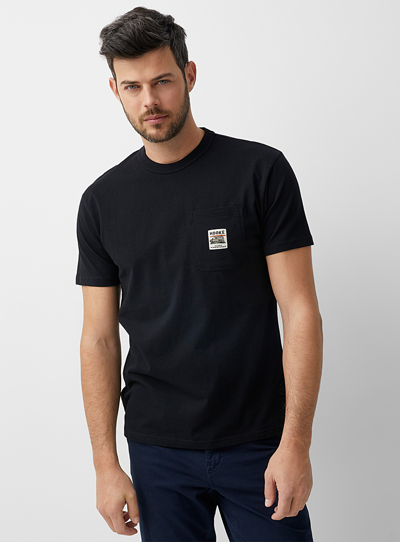 Hooké Black Adventure emblem T-shirt for men