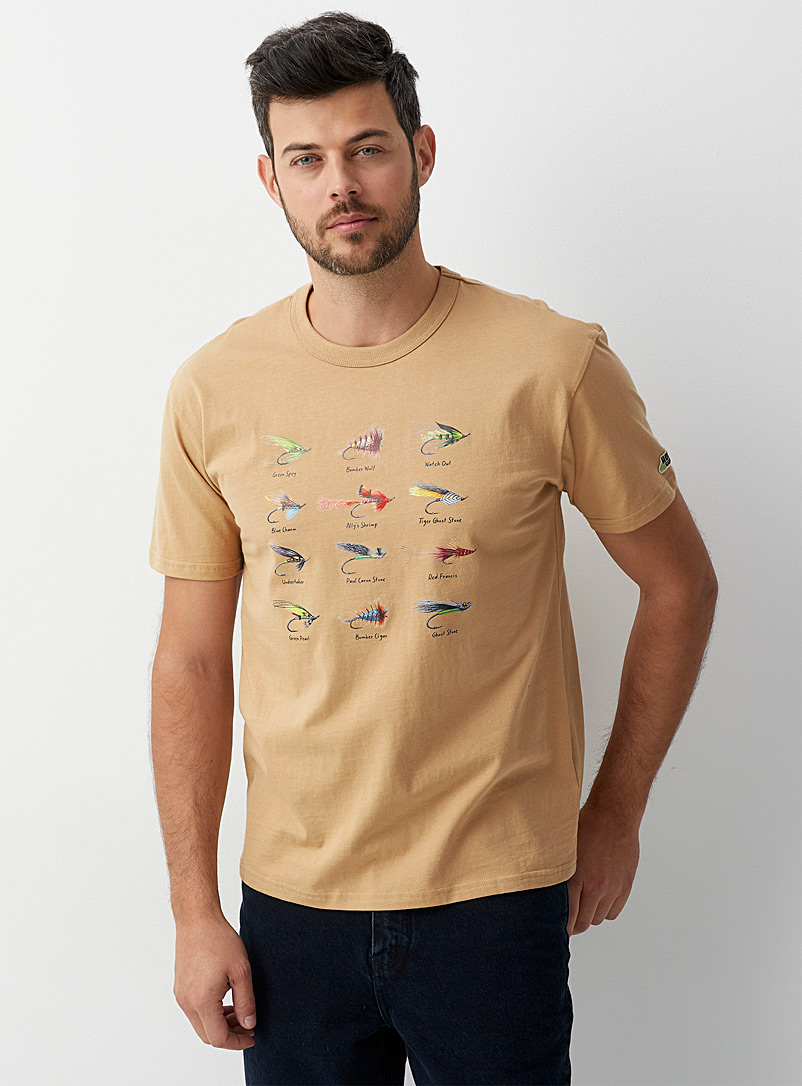 Hooké: Le t-shirt pêche à la mouche Sable pour homme