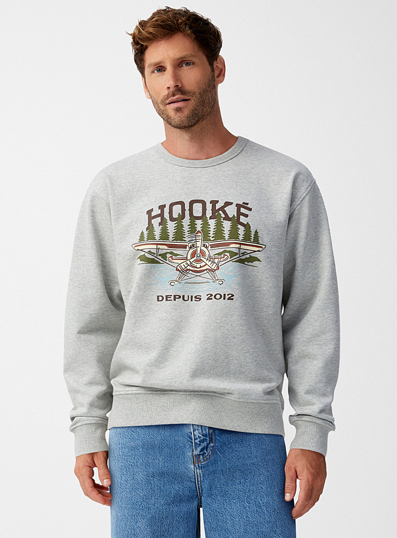 Hooké Grey Seaplane sweatshirt for men