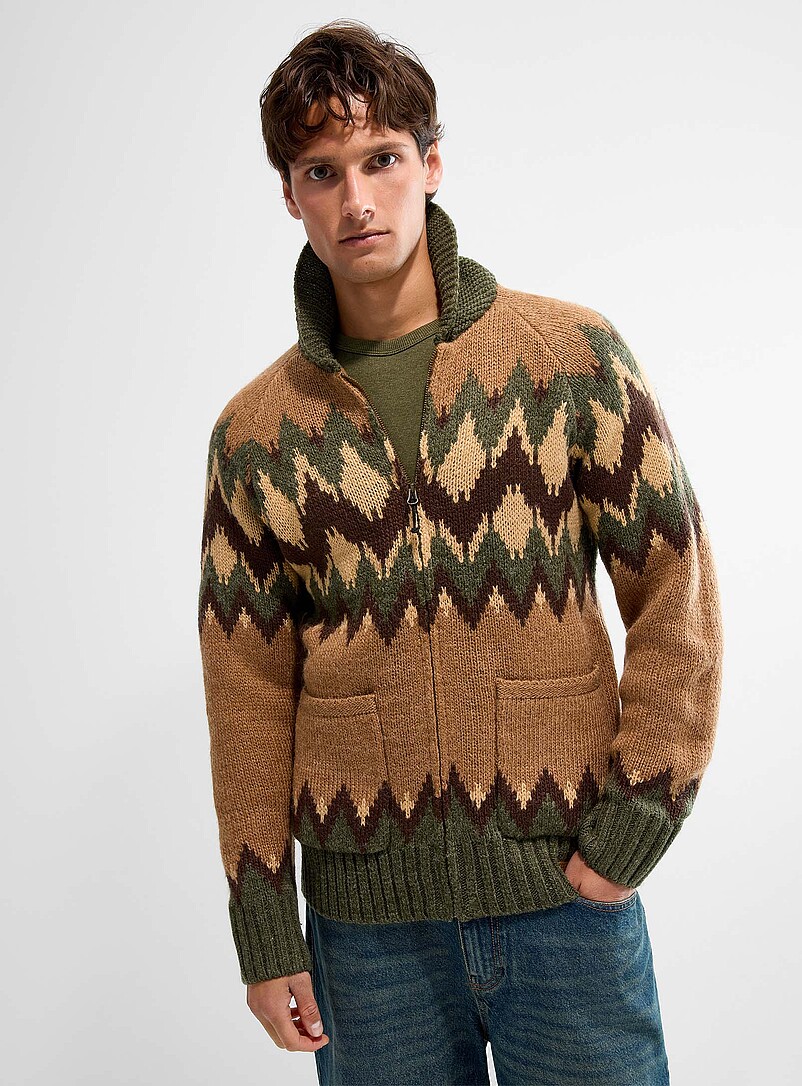Boreal jacquard shawl-collar cardigan product image (primary)