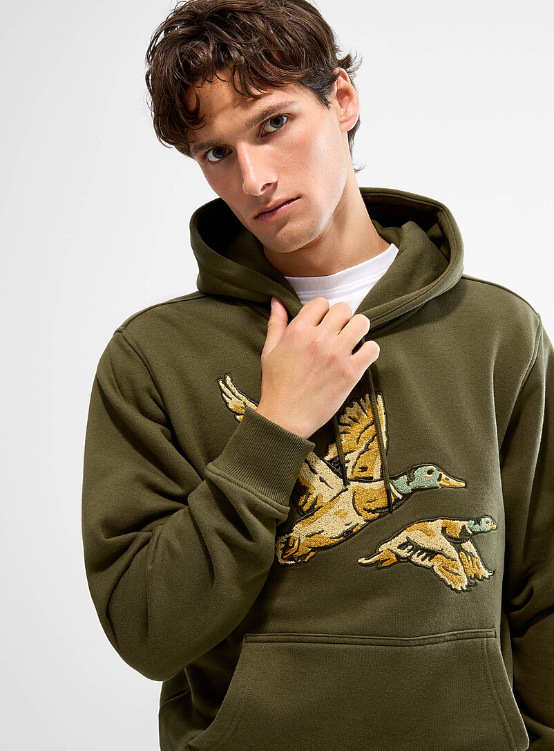 Embroidered ducks in flight hoodie product image 2