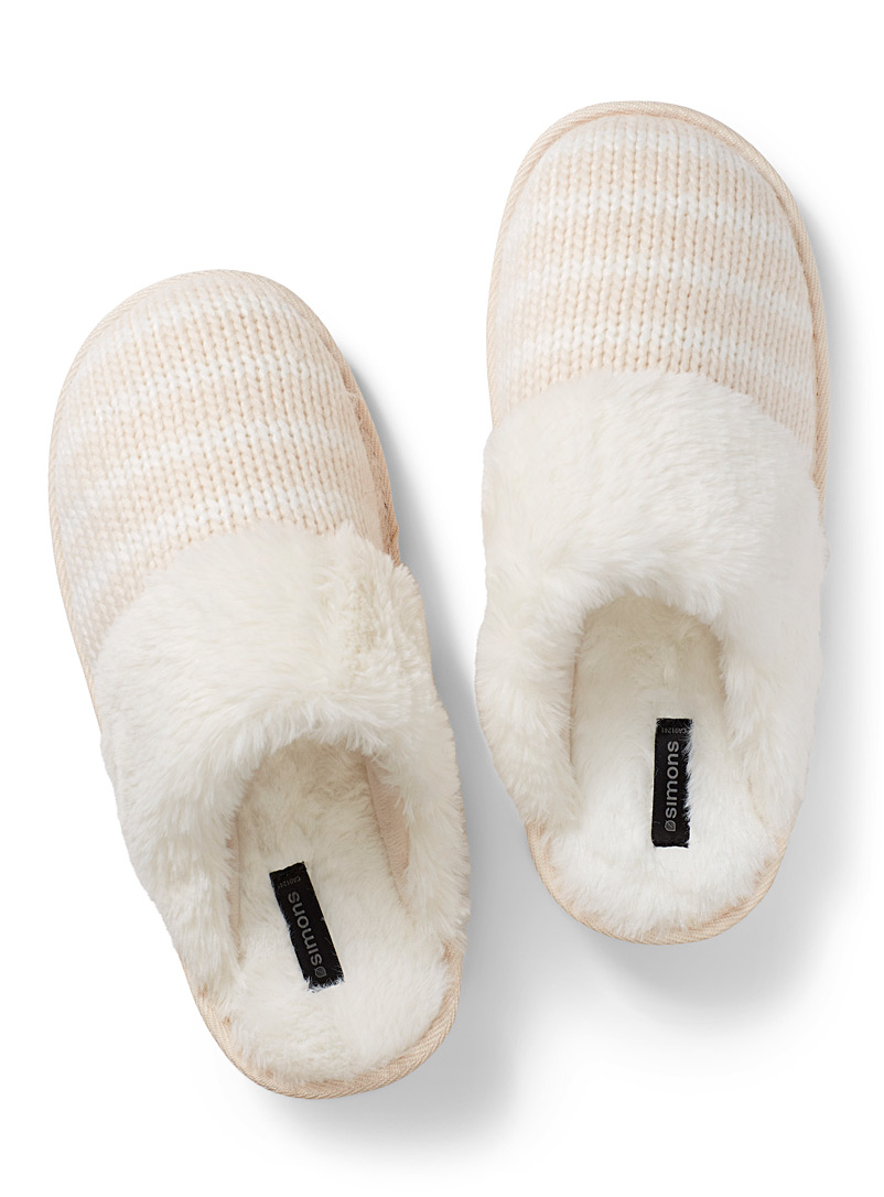 cream mule slippers