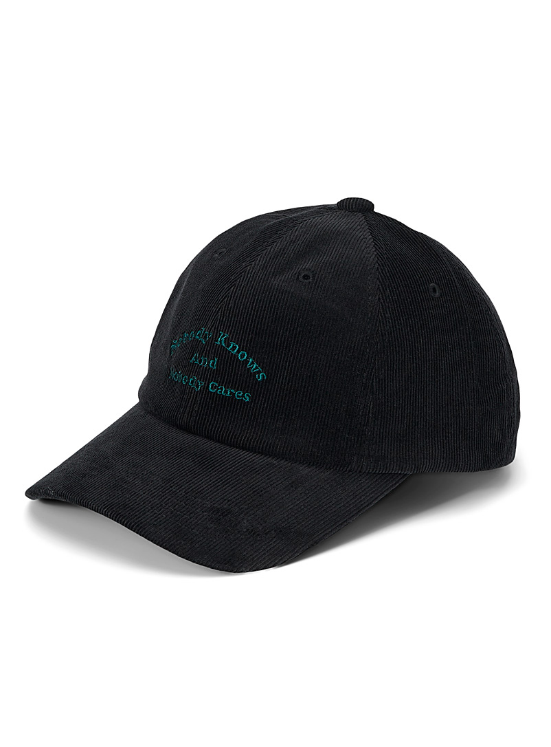 Djab Black Indifferent embroidered cap for men