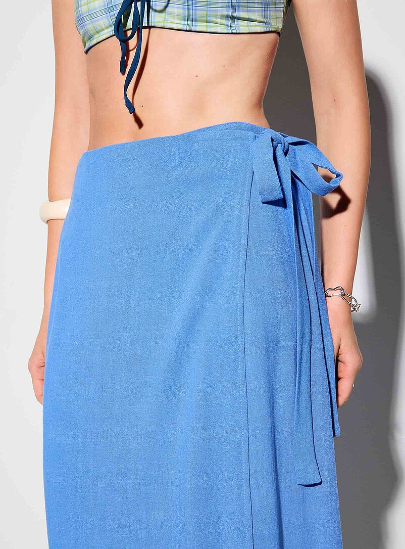Othersea: La jupe-par&eacute;o portefeuille bleu infini Castello Bleu pour femme