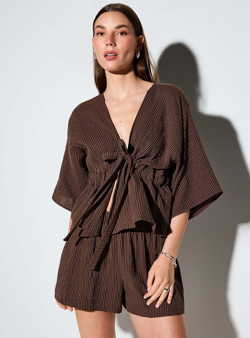 Toulouse pinstripe tie top product image (primary)
