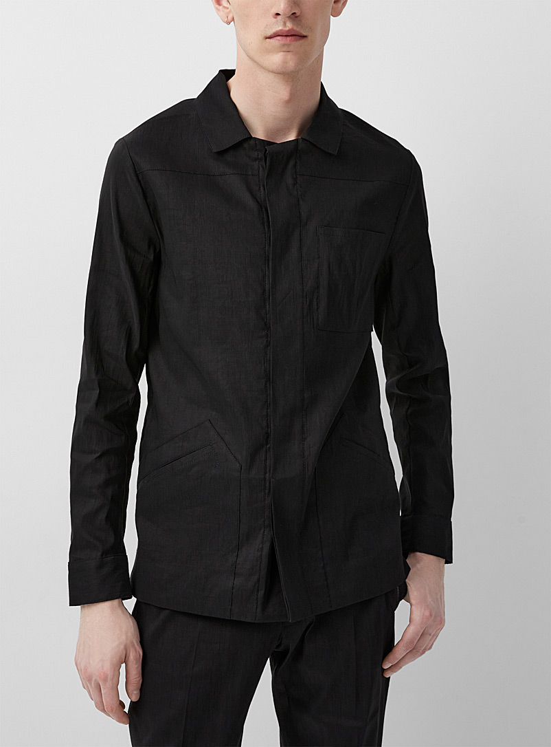 Sarah Pacini MAN Black Sahara shirt jacket for men