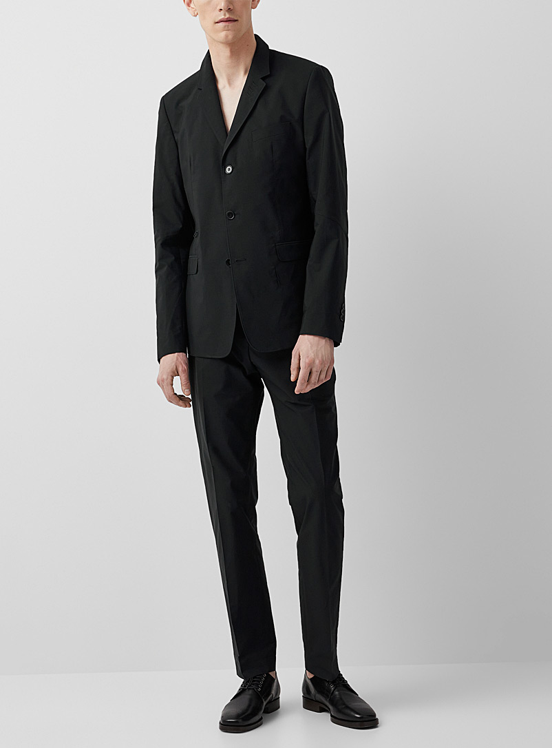 Philippe Dubuc Black Minimalist pure cotton pants for men