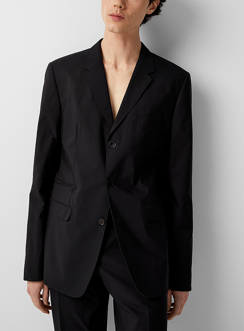 Philippe Dubuc Black Minimalist pure cotton jacket for men