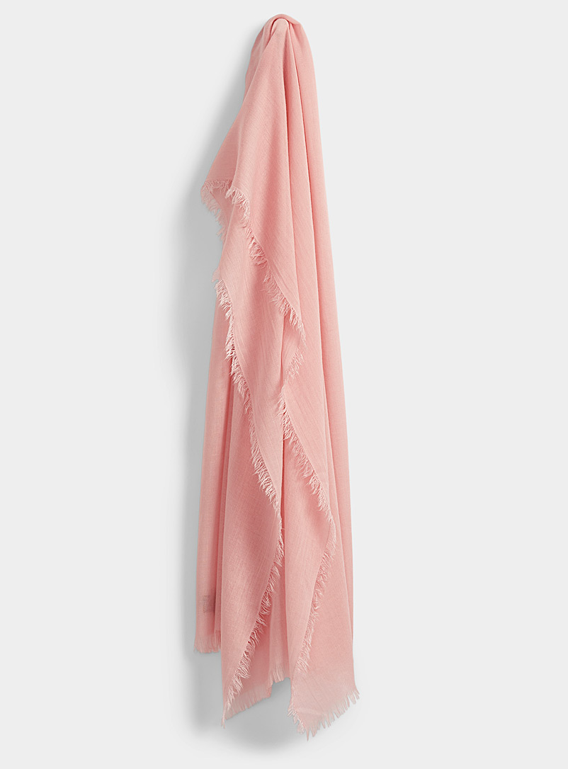 Simons Pink Monochrome pleated scarf for women