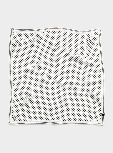 Pure silk polka dot scarf