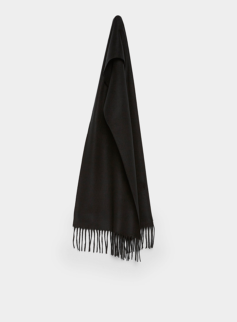 Le 31 Black Seasonal colour acrylic scarf for men