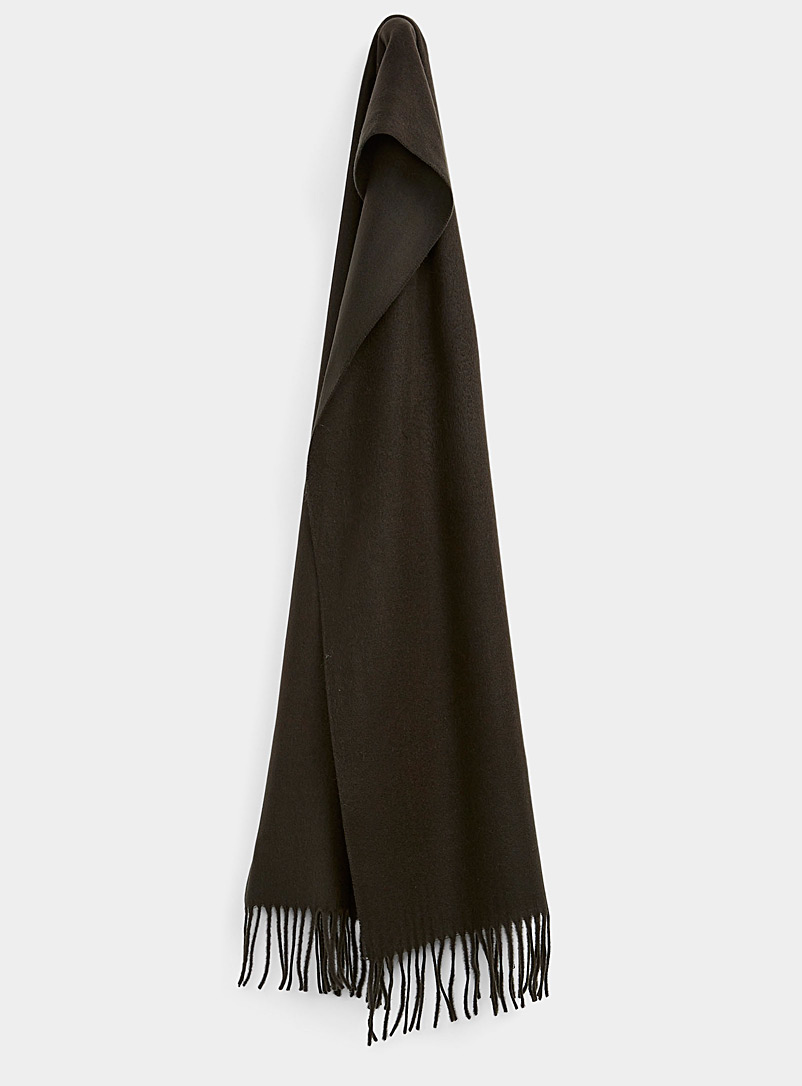 Le 31 Black Solid ultra-soft scarf for men