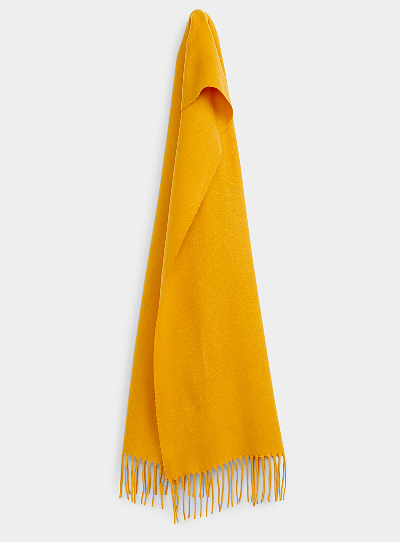 Le 31 Golden Yellow Solid ultra-soft scarf for men