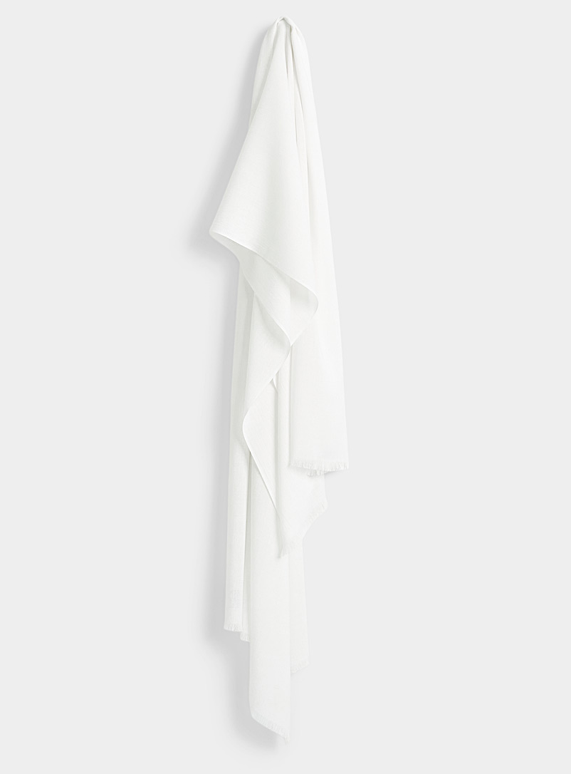 Simons: L'écharpe tissu monochrome Blanc pour femme