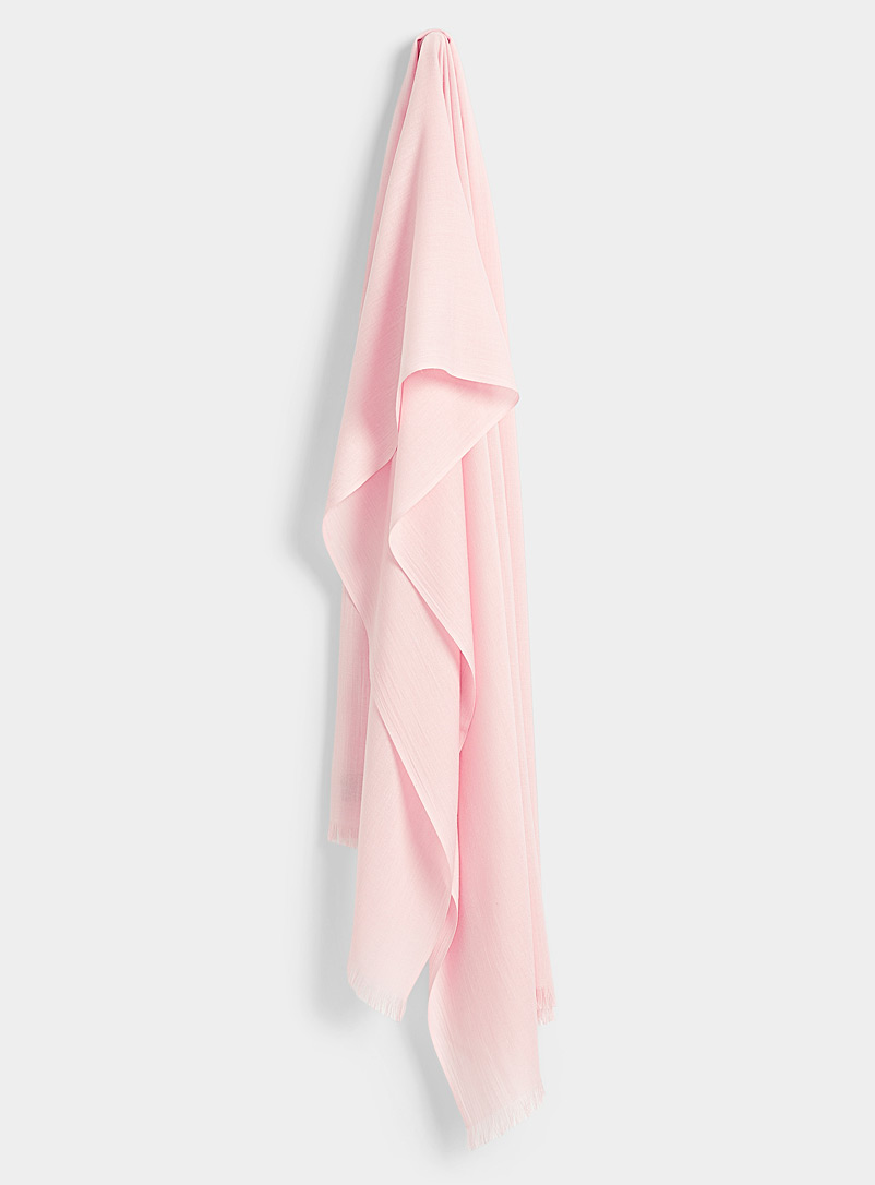 Simons Pink Monochrome weave scarf for women