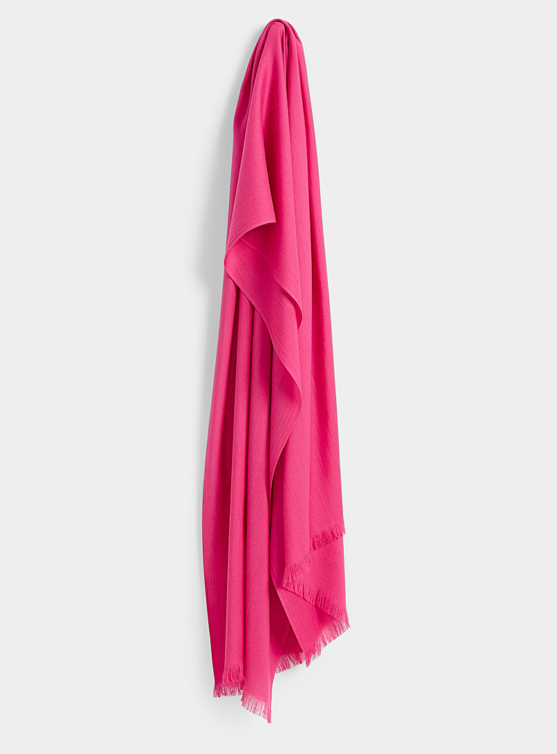 Simons Dusky Pink Monochrome weave scarf for women