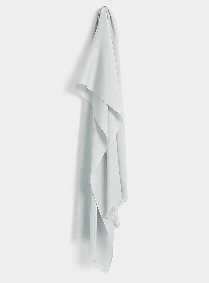 Simons Silver Monochrome weave scarf for women