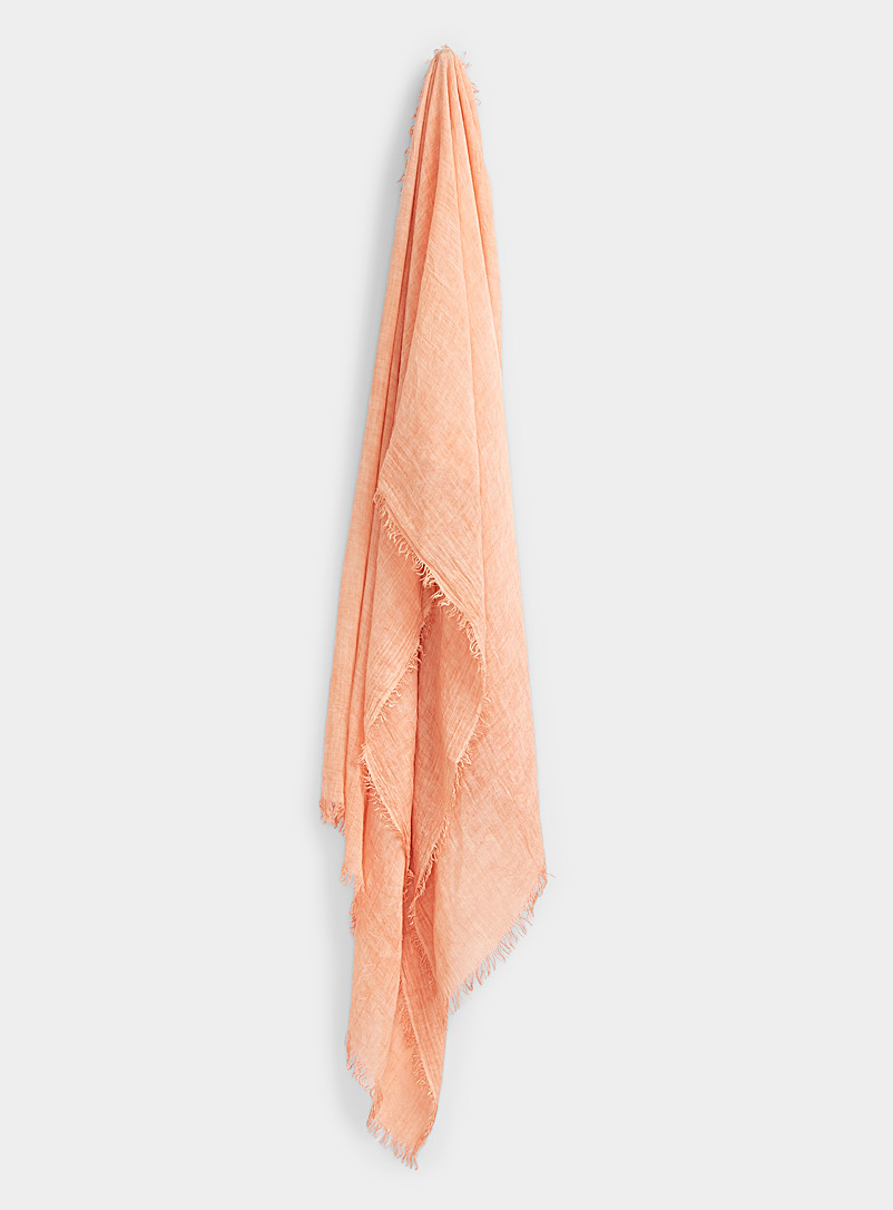 Fraas Coral Fringed raw weave scarf for women