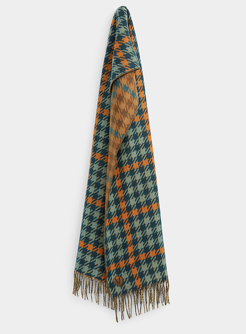 Fraas Teal Fall contrast scarf for women