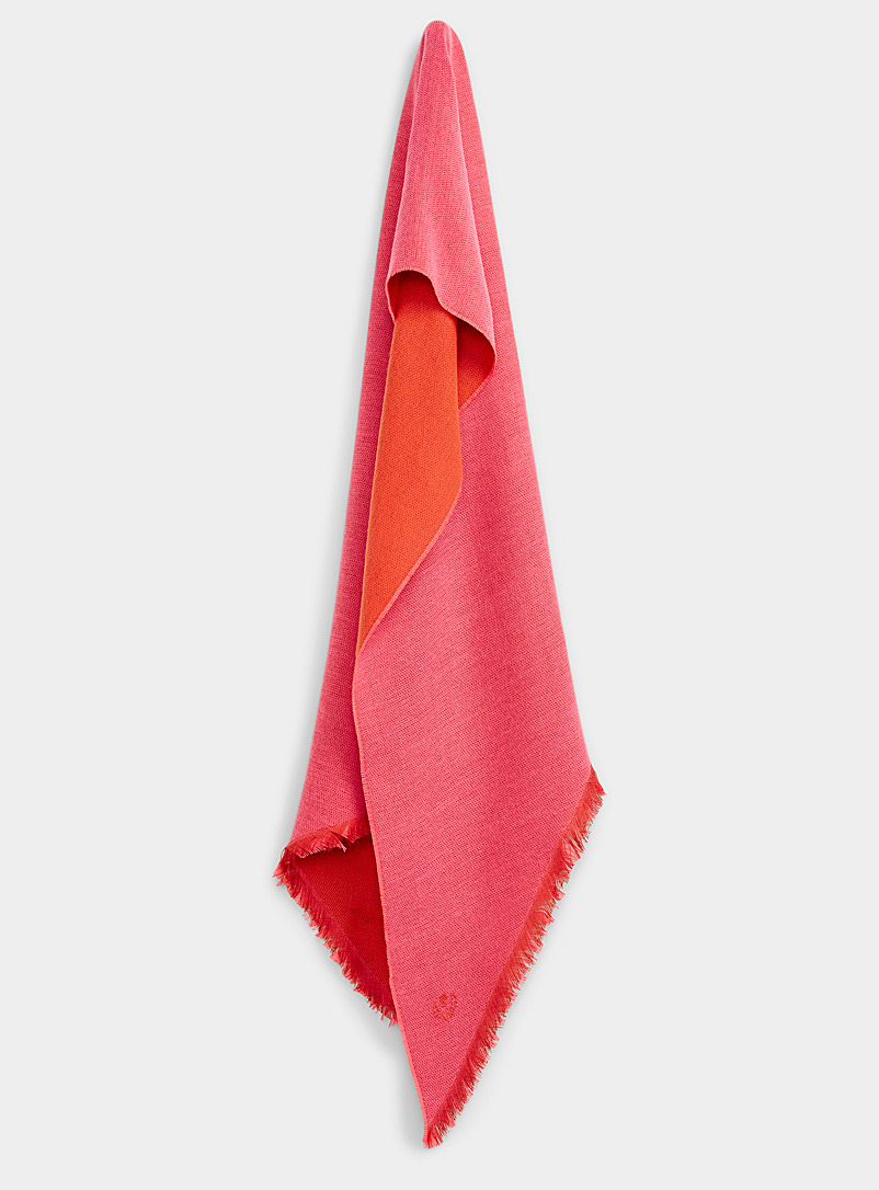 Simons Medium Pink Two-tone beveled edge scarf for women