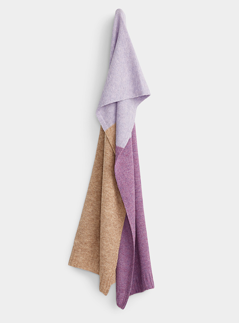 Fraas Mauve Variegated colour-block scarf for women