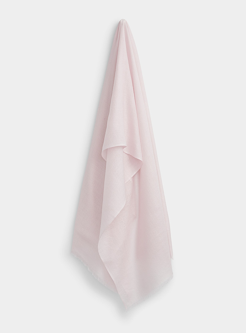 Fraas Pink Virgin wool solid scarf for women